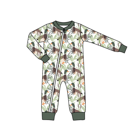 Baby Infant Boys Duck Long Sleeve Zip Rompers preorder(moq 5)