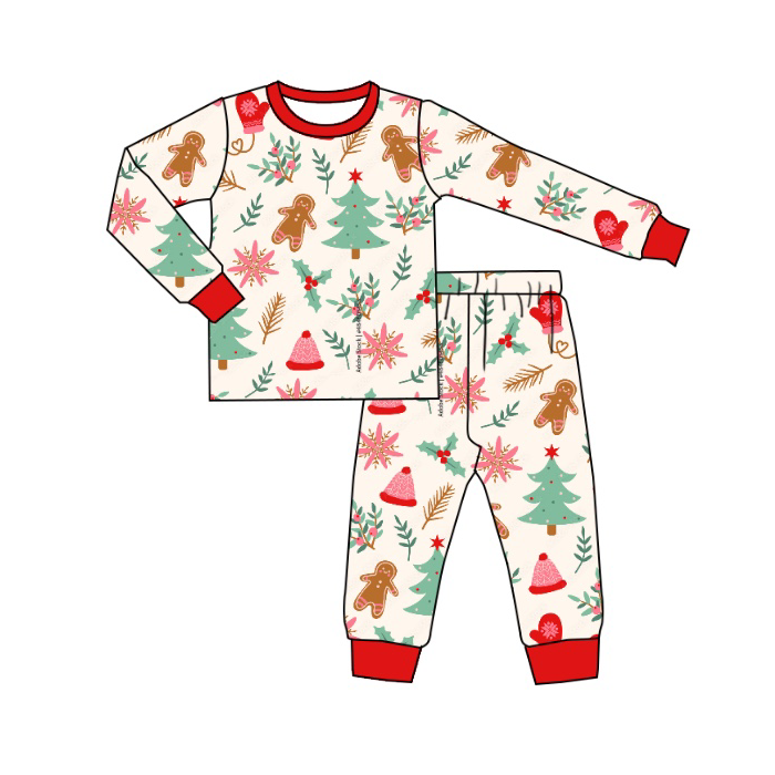 Baby Boys Christmas Gingerbread Pants Pajamas Clothes Sets preorder(moq 5)