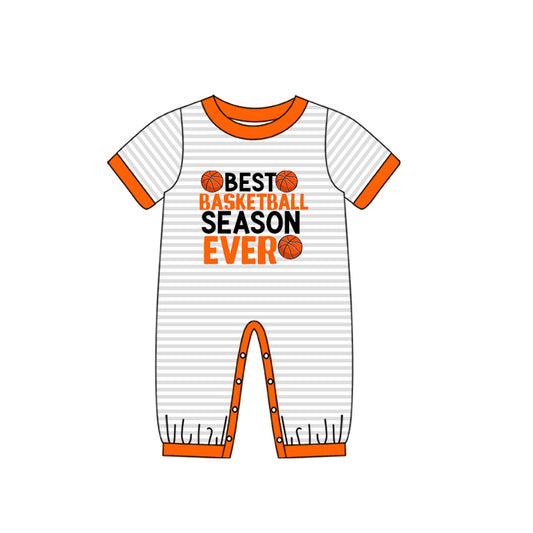 Baby Boys Basketball Season Short Sleeve Rompers preorder(moq 5)