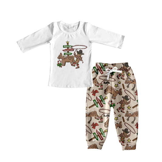 Baby Boys Western Gingerbread Pants Clothes Sets preorder(moq 5)