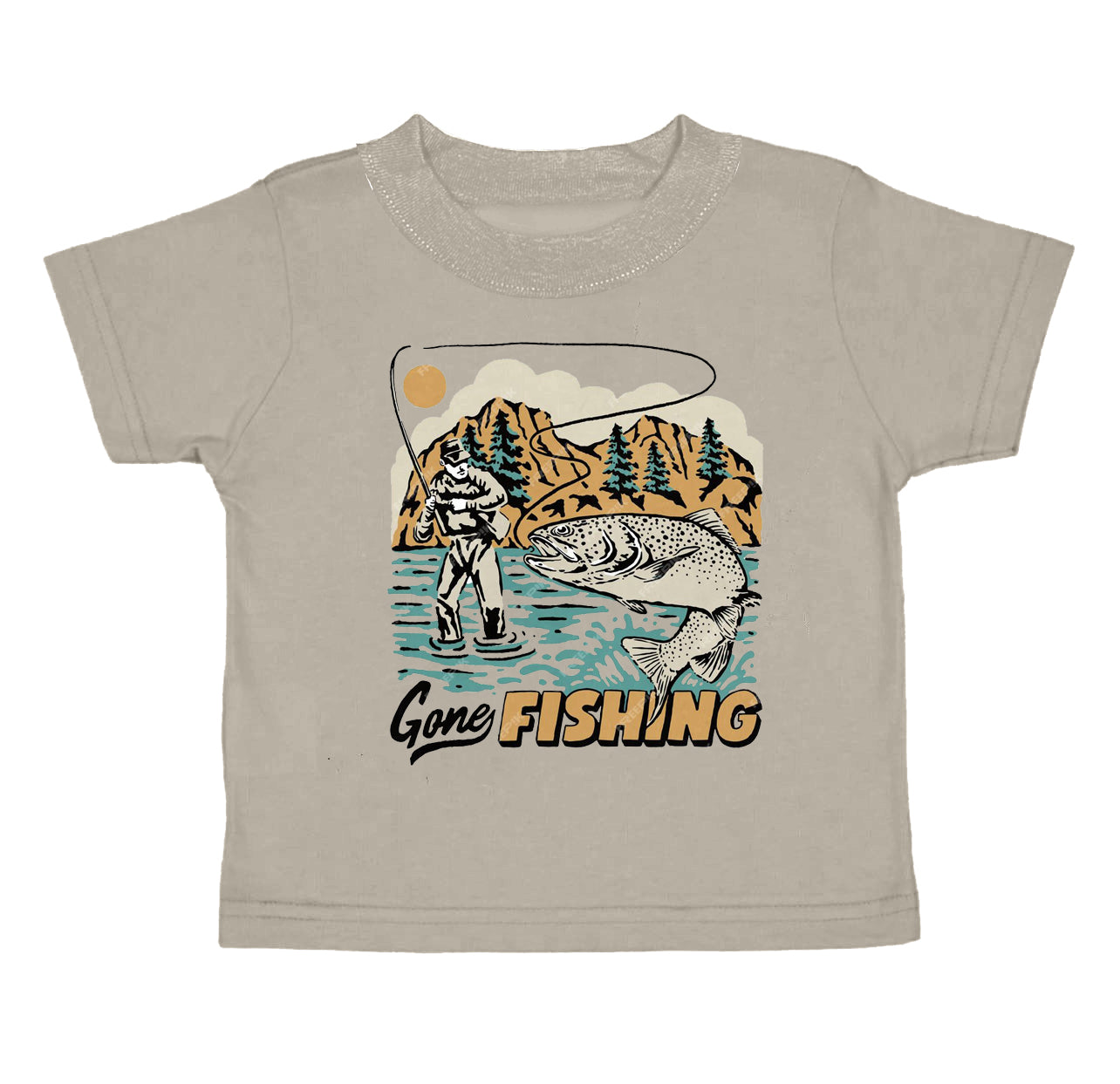Baby Boys Gone Fishing Tee Shirts Tops preorder(moq 5)