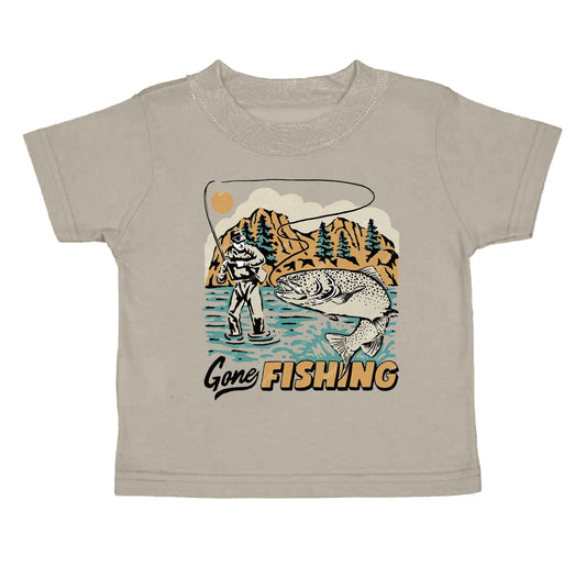 Baby Boys Gone Fishing Tee Shirts Tops preorder(moq 5)