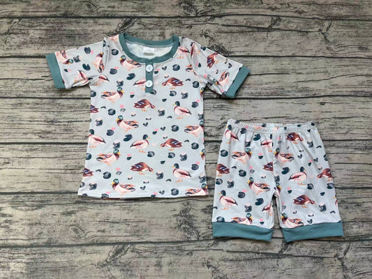 Baby Boys Duck Hunting Short Sleeve Tops Shorts Clothing Sets