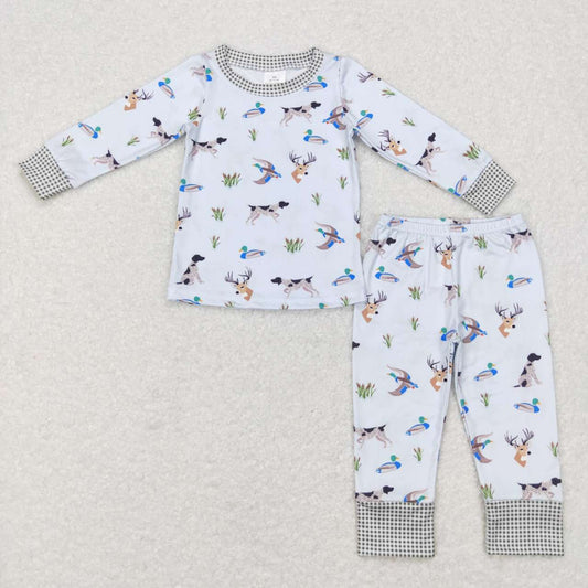 Baby Boys Deer Duck Tee Top Pants Pajamas Clothes Sets