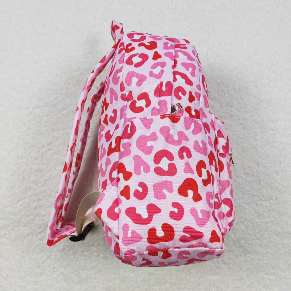 Baby Kids Girls Valentines Pink Leopard Back Bags