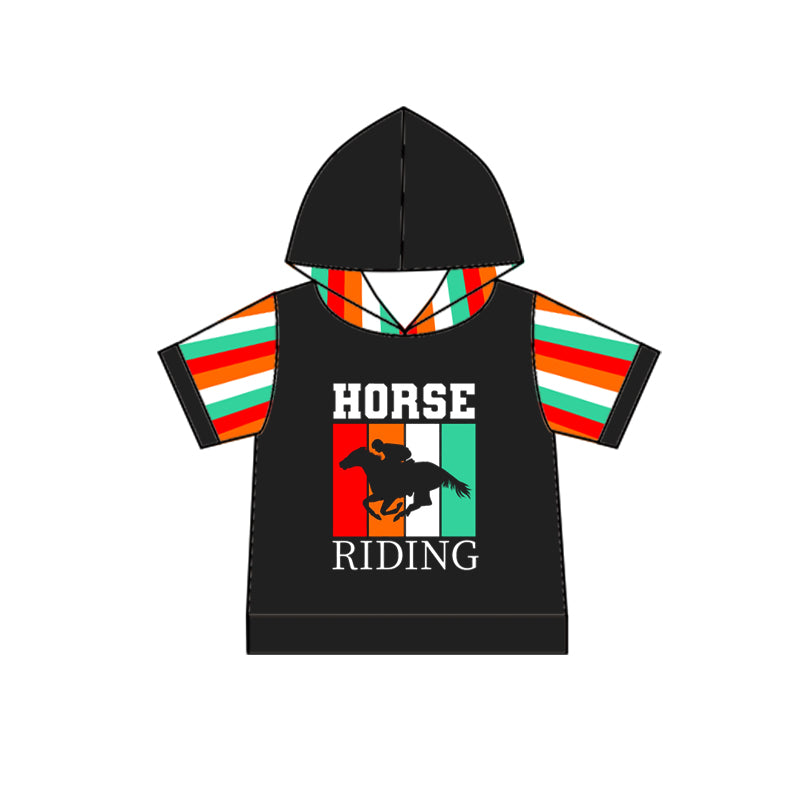 Baby Boys Western Horse Riding Hooded Shirt Tops Preorder(moq 5)