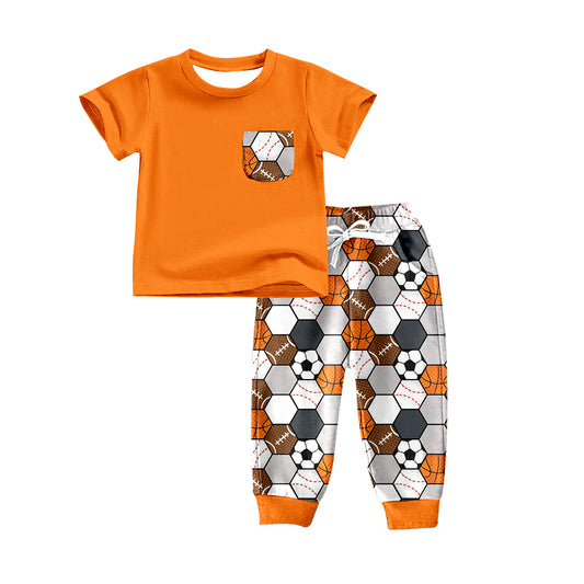 Baby Boys Basketball Pocket Top Pants Clothes Sets preorder(moq 5)