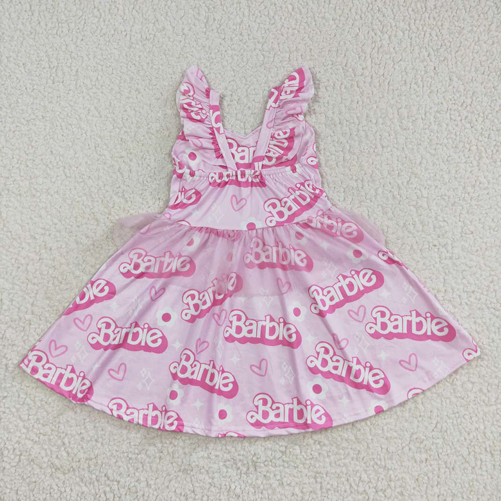 Baby Girls Pink Doll Ruffle Knee Length Dresses