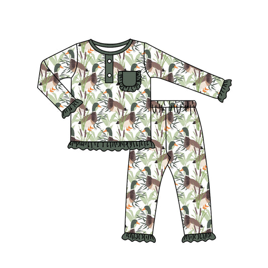 Baby Girls Duck Long Sleeve Top Pants Pajamas Sets preorder(moq 5)