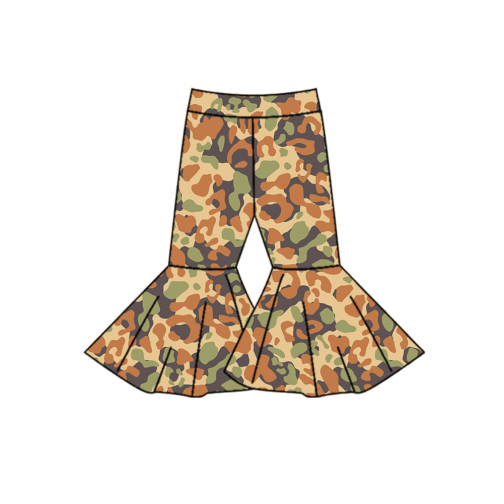 Baby Girls Toddler Camo Bell Bottom Flare Pants preorder(moq 5)