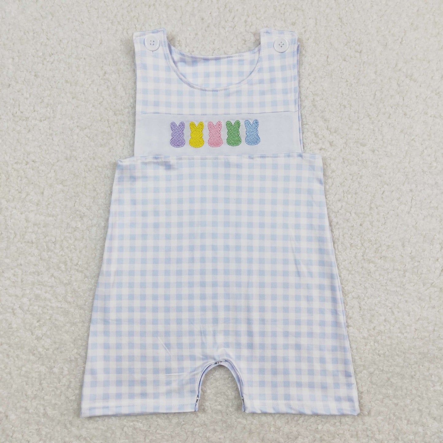 Baby Infants Easter Colorful Bunny Sleeveless Rompers