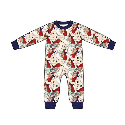 Baby Infant Boys Christmas Santa Long Sleeve Rompers preorder(moq 5)