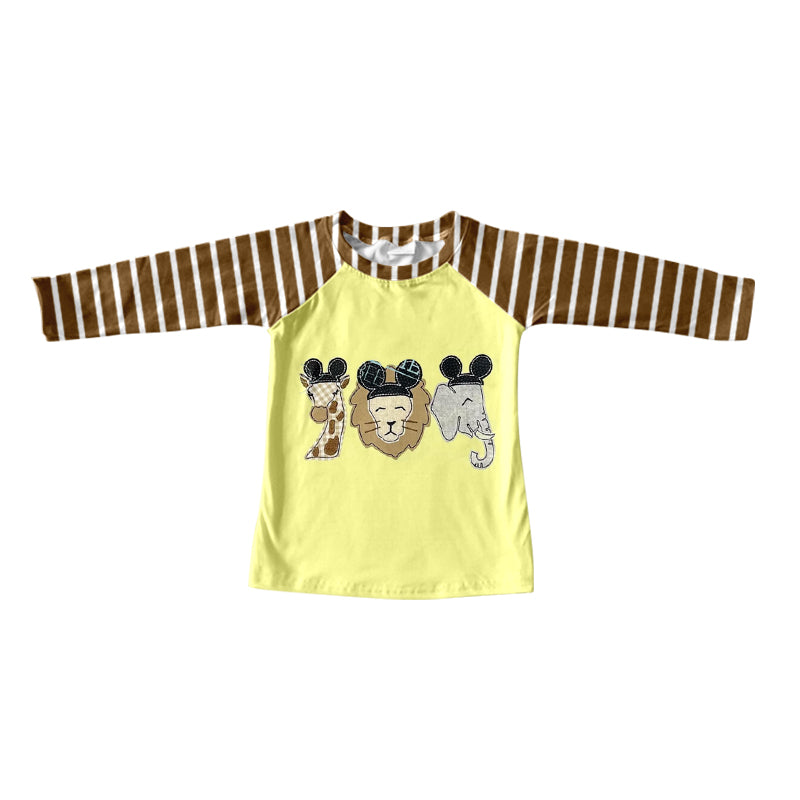 Baby Boys Cartoon Animal Long Sleeve Tee Shirts Tops Preorder(moq 5)