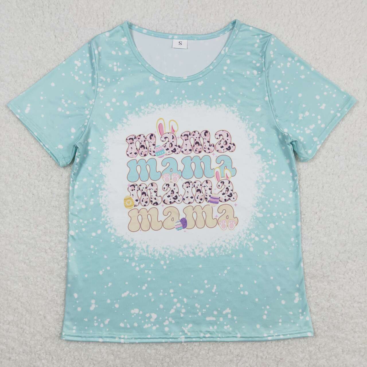 Adult Women Aqua Mama Easter Rabbit Tee Shirts Tops