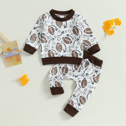 Baby Boys Football Pants Pajamas Clothes Sets preorder(moq 5)