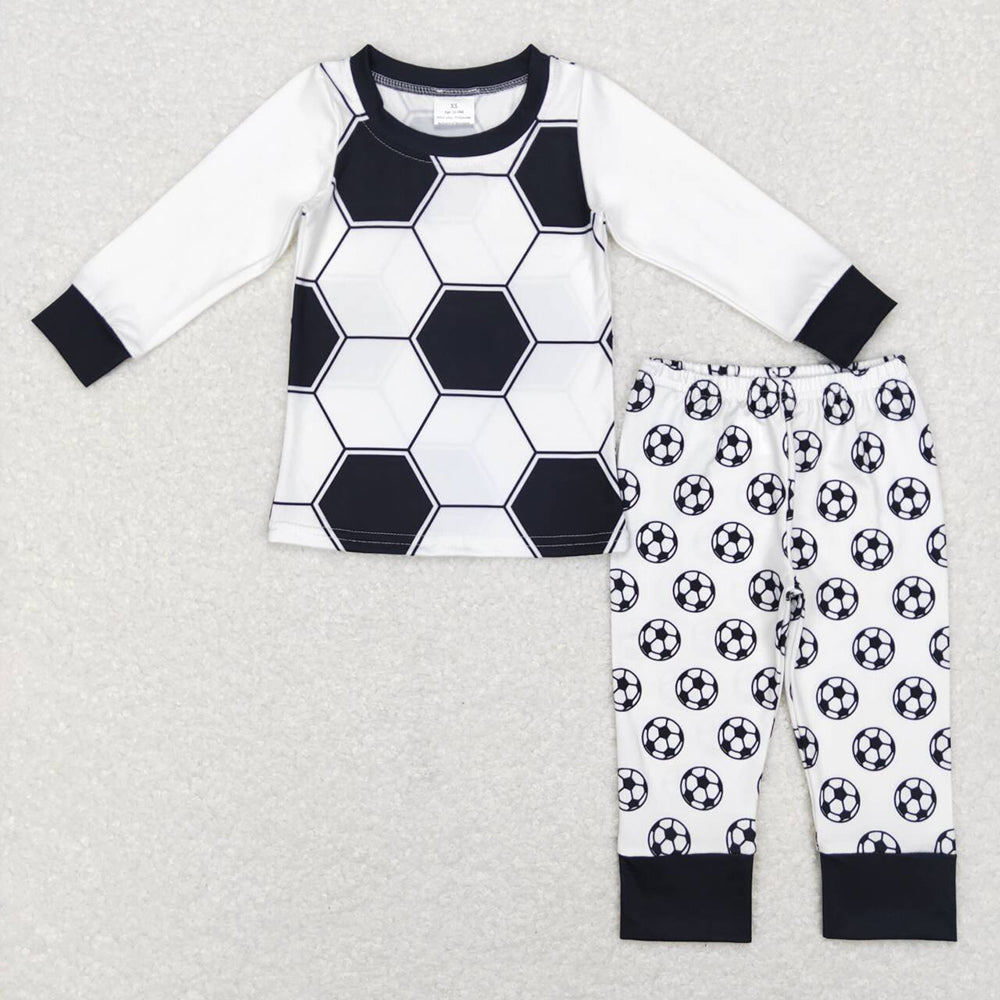 Baby Boys Soccer Long Sleeve Top Pants Pajamas Clothes Sets