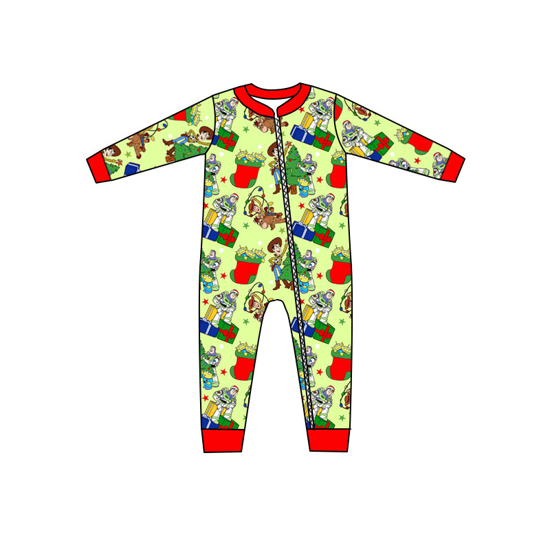 Baby Boys Christmas Toy Zip Long Sleeve Rompers preorder(moq 5)