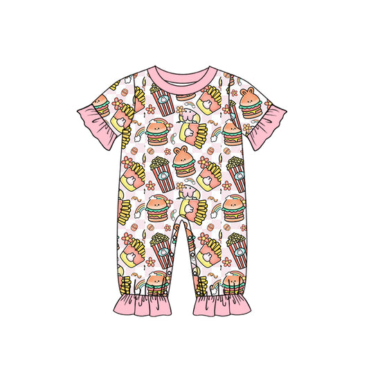 Baby Girls Short Sleeve Chipes Valentines Rompers preorder(moq 5)