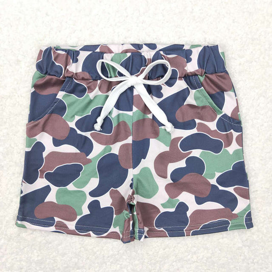 Baby Boys Green Camo Print Summer Bottom Shorts