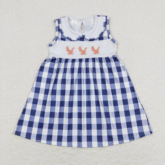 Baby Girls Eagle Checkered  Knee Length Dresses