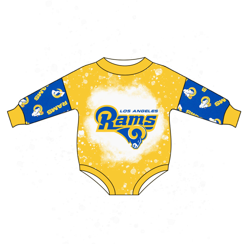 Baby Girls Blue RA Team Long Sleeve Rompers preorder(moq 5)