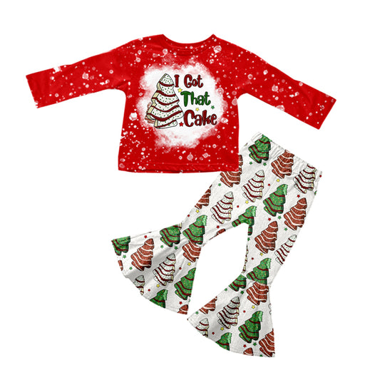 Baby Girls Christmas Tree Cake Bell Pants Clothes preorder(moq 5)