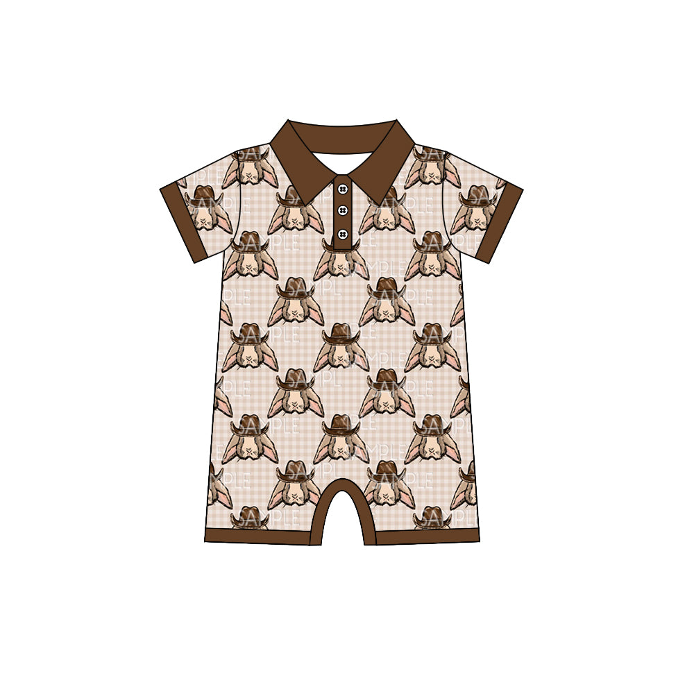 Baby Boys Short Sleeve Easter Rabbits Rompers preorder(moq 5)