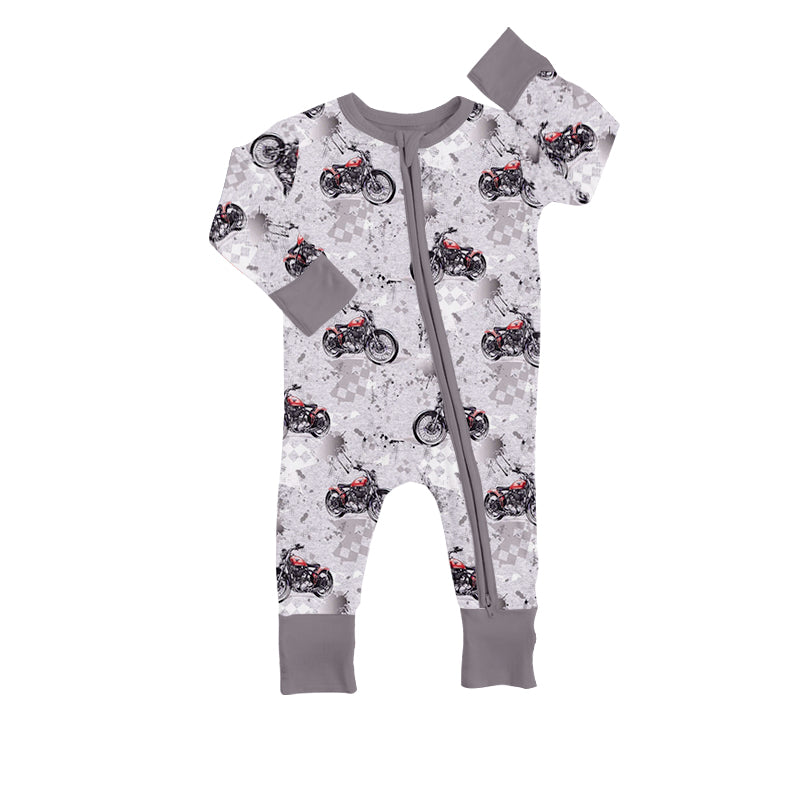 Baby Boys Motorbike Long Sleeve Zip Rompers preorder(moq 5)