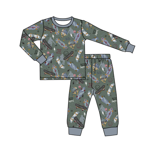 Baby Boys Skateboarding Shirt Pants Pajamas Clothes Sets Preorder(moq 5)