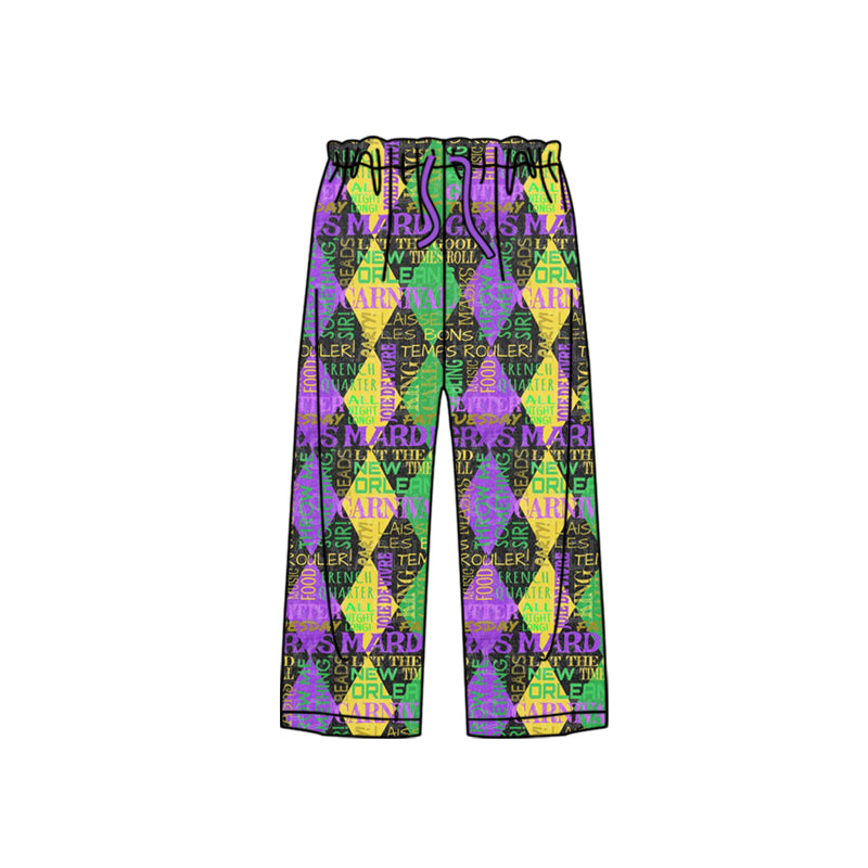 Adult Women Aztec Mardi Gras Bottom Pants Preorder(moq 5)