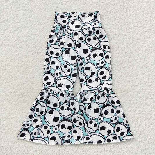 Baby Girls Blue Halloween Face Bell Pants