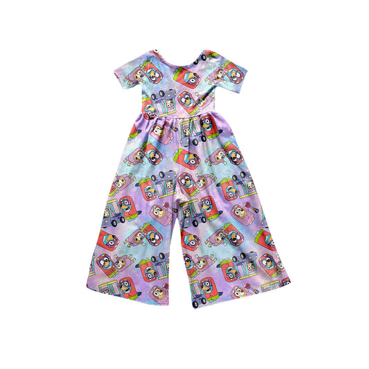 Baby Girls Cartoon Dogs Colorful Bell Pants Jumpsuits Preorder(moq 5)