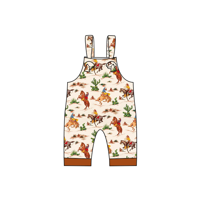 Baby Kids Boys Western Rodeo Straps Rompers preorder(moq 5)