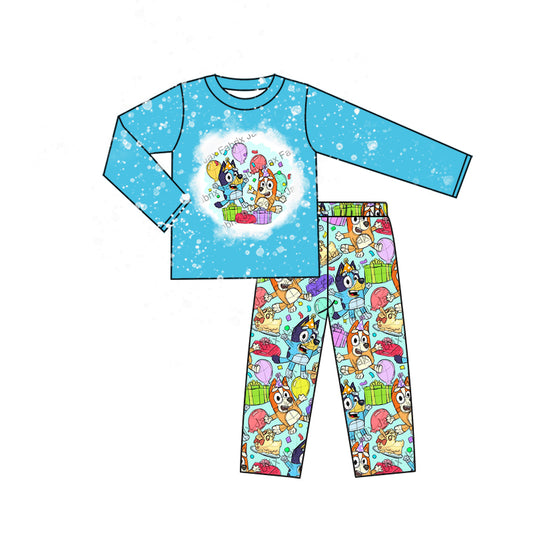 Baby Boys Birthday Shirt Dogs Pants Clothes Sets preorder(moq 5)