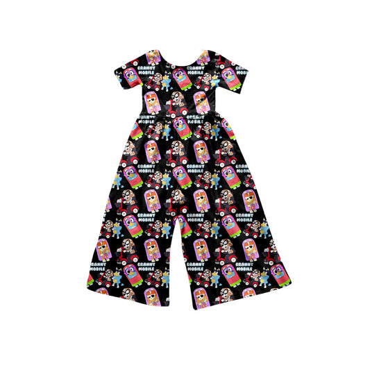 Baby Girls Cartoon Dogs Granny Bell Pants Jumpsuits Preorder(moq 5)