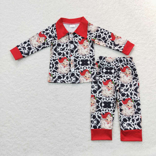 Baby Boys Christmas Santa Cow Pajamas Clothes Sets