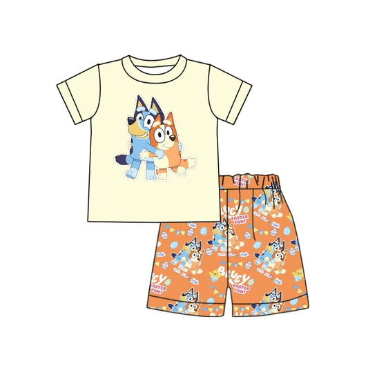 Baby Boys Cartoon Dogs Tee Shirts Shorts Clothes Sets Preorder(moq 5)