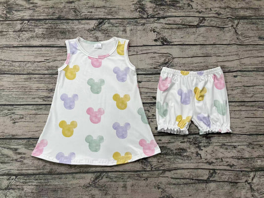 Baby Girls Cartoon Tunic Shorts Outfits Clothes Sets