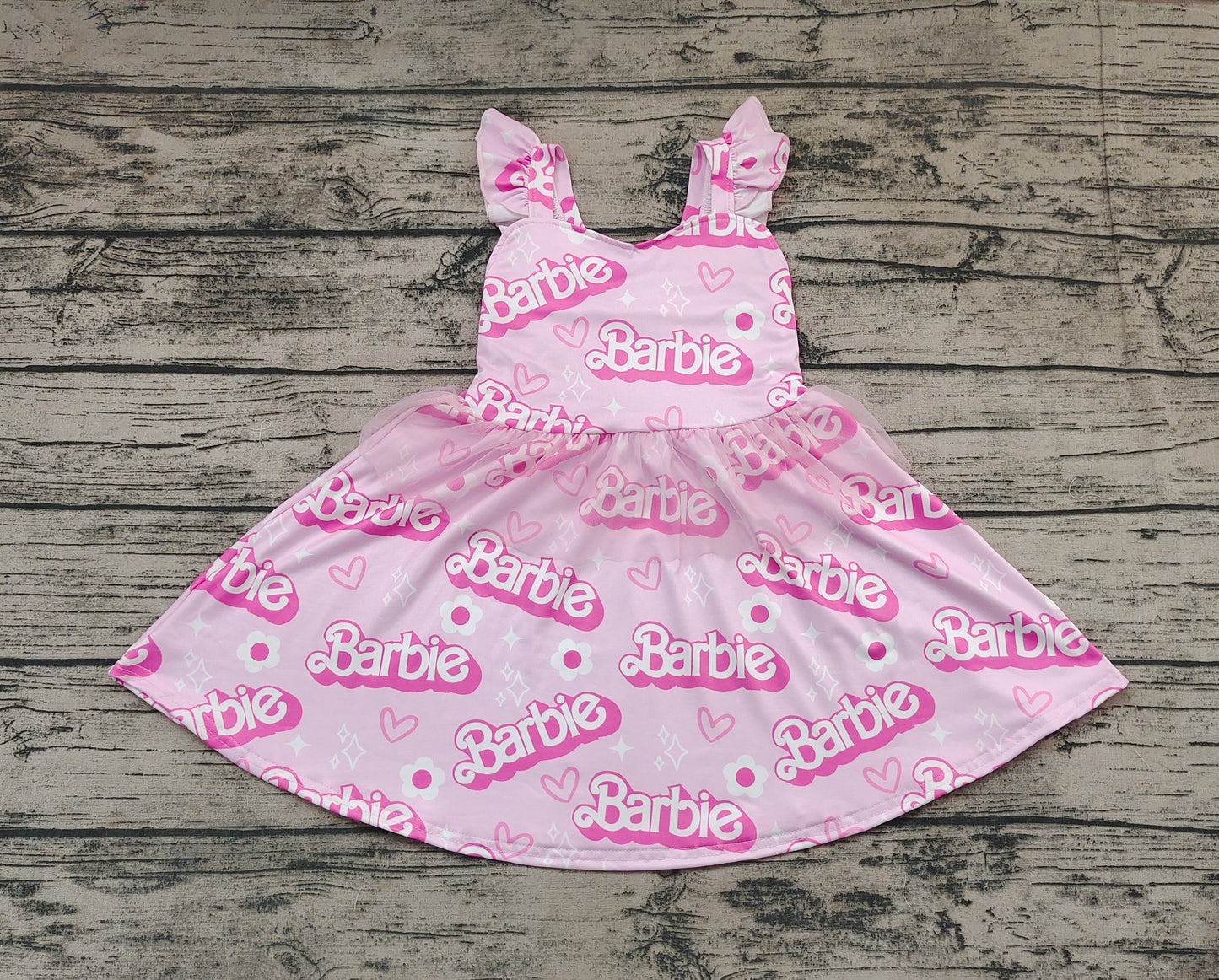 Baby Girls Pink Doll Ruffle Knee Length Dresses