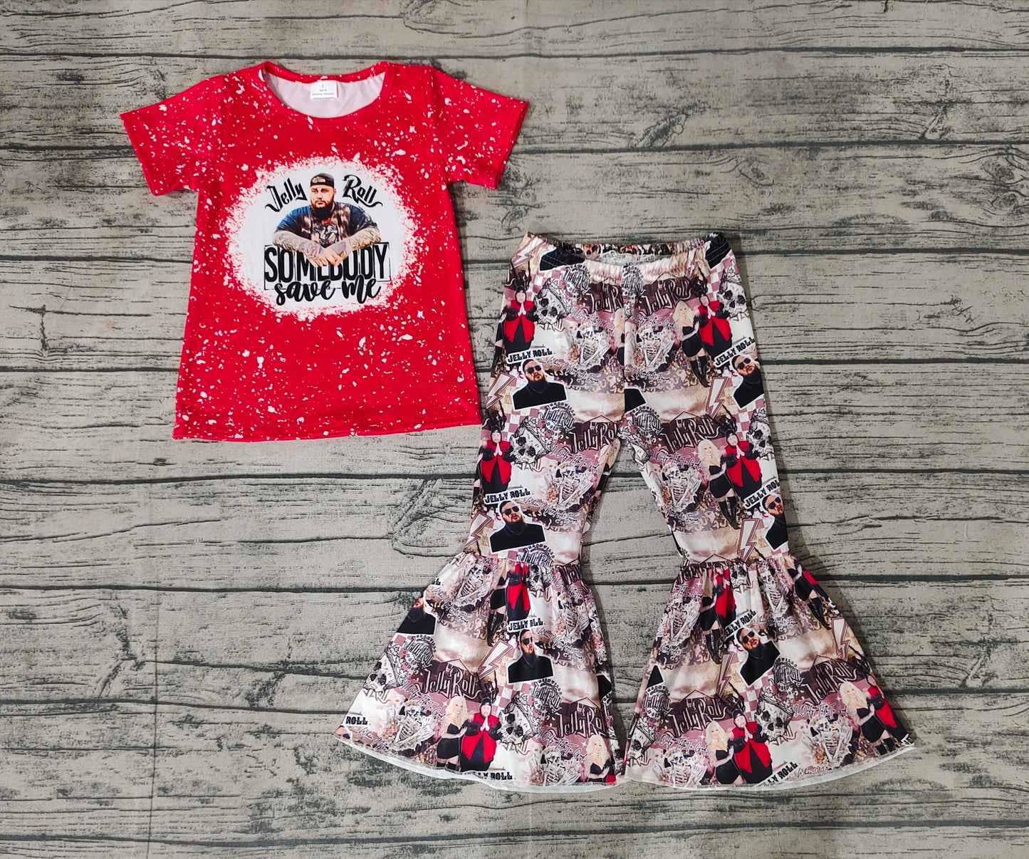 Baby Girls Somebody Singer Shirt Top Bell Pants Clothes Sets