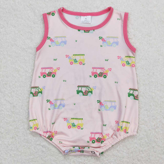 Baby Infant Girls Golf Pink Sleeveless Summer Rompers