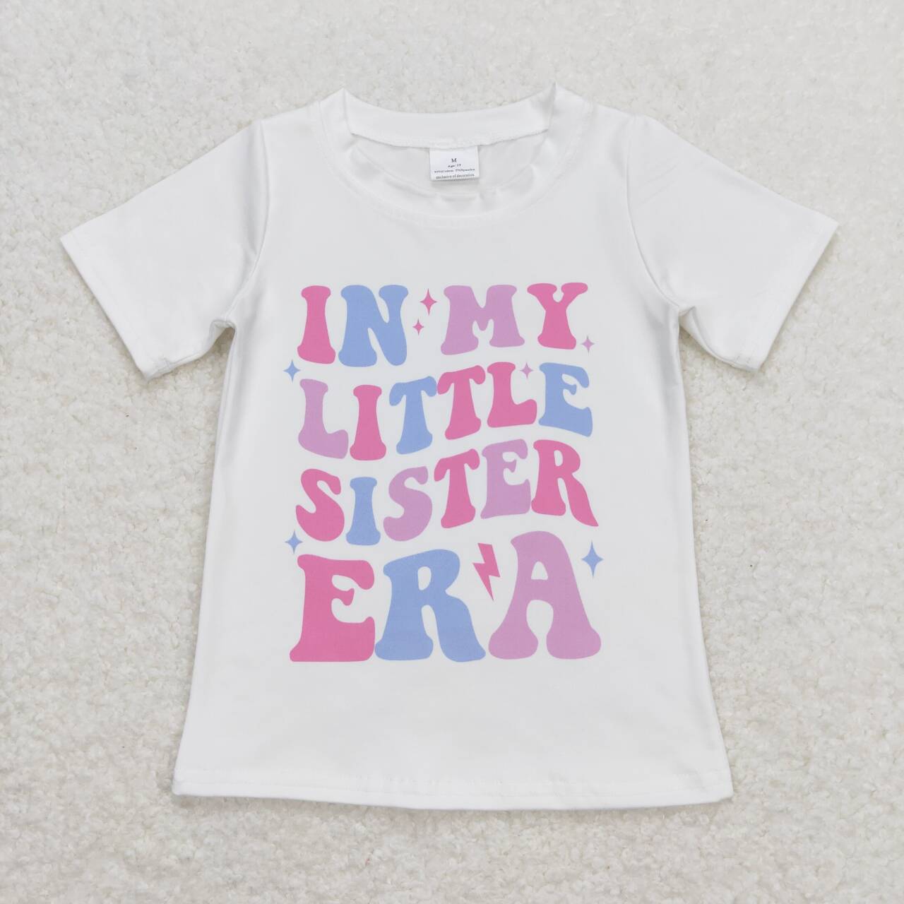 Baby Girls In My Little Sister Era Short Sleeve Tee Shirts Tops