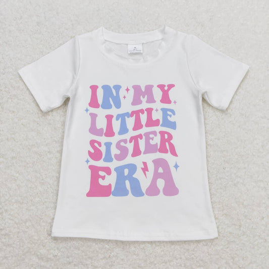 Baby Girls In My Little Sister Era Short Sleeve Tee Shirts Tops