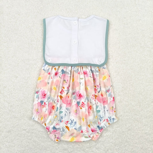 Baby Infant Girls I Love Mom Floral Summer Rompers