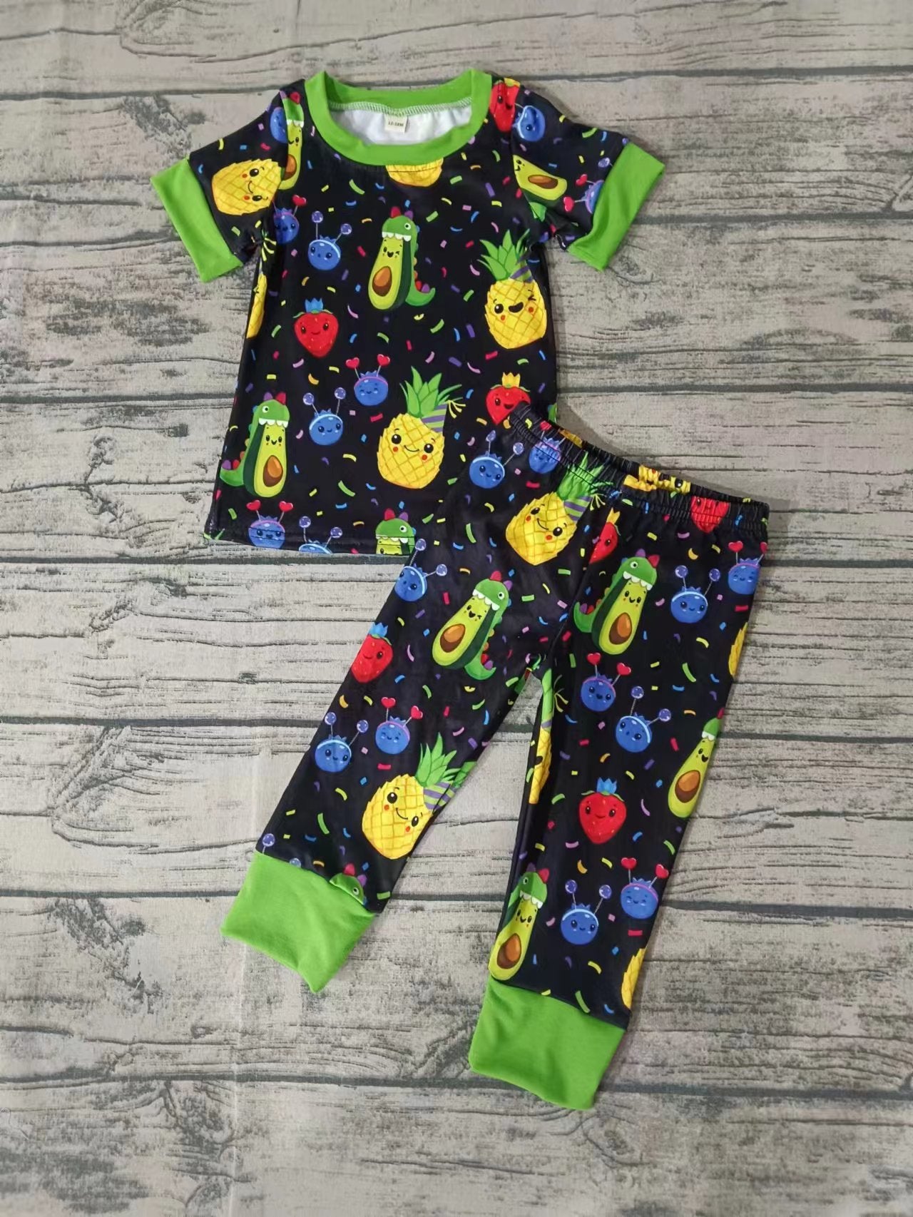 Baby Boys Pineapple Shirt Top Pants Pajamas Clothes Sets Preorder(moq 5)