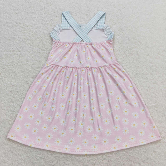 Baby Girls Pink Daisy Ruffle Knee Legnth Dresses