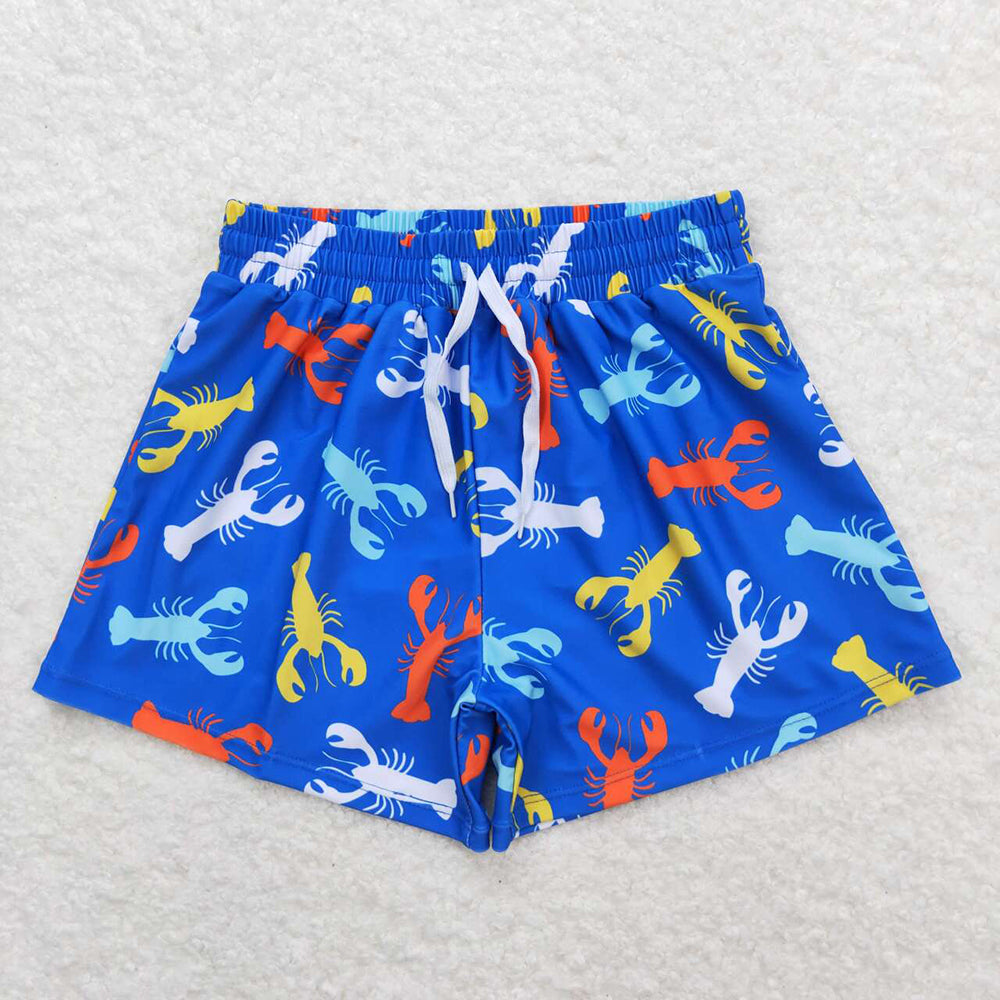 Baby Boys Summer Colorful Crawfish Trunks Swimsuits Swimwear