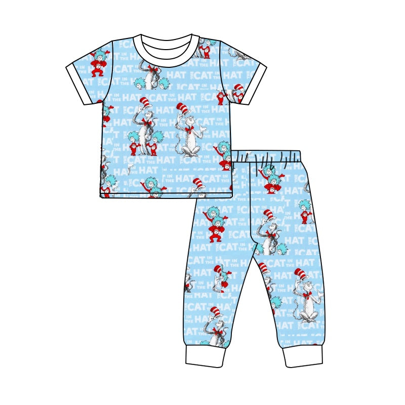 Baby Boys Dr Hat Short Sleeve Tops Pants Pajamas Clothes Sets preorder(moq 5)