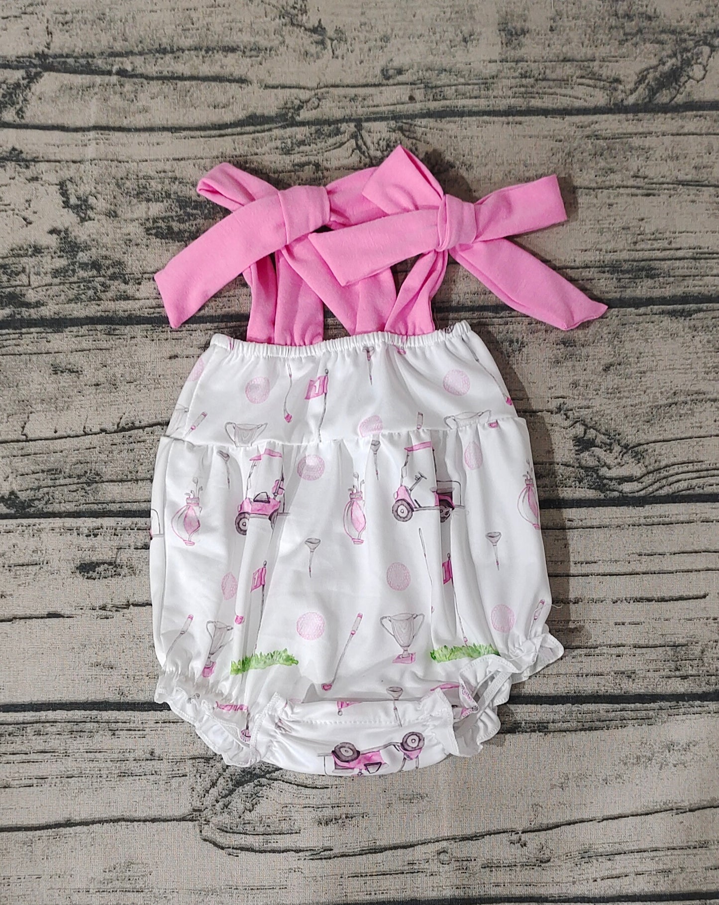 Baby Infant Girls Glof Pink Straps Rompers