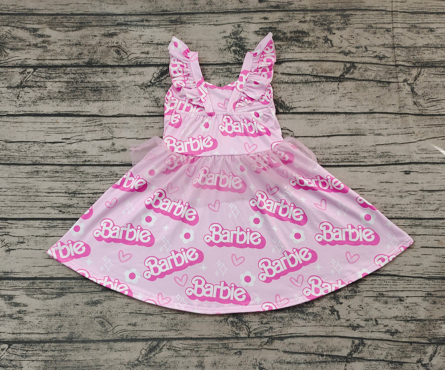 Baby Girls Pink Doll Ruffle Knee Length Dresses